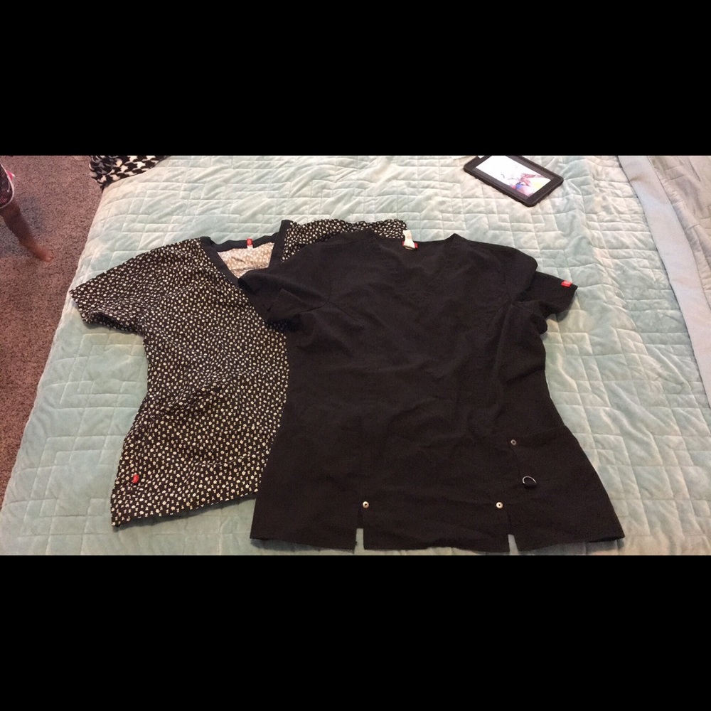 2 large dickie’s scrub tops